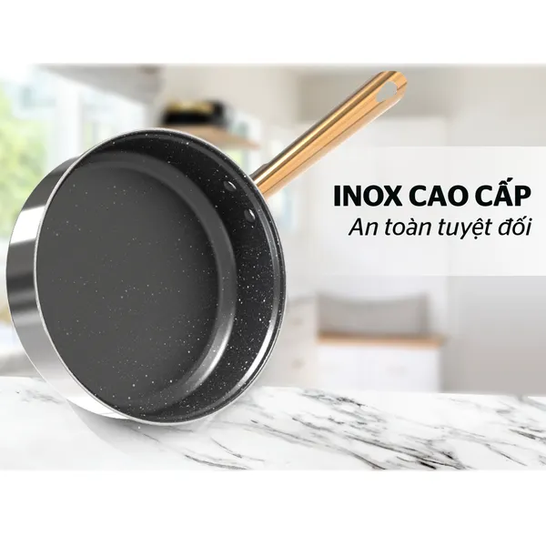 Bộ Nồi Chảo Inox 5 Đáy Sunhouse SHG789