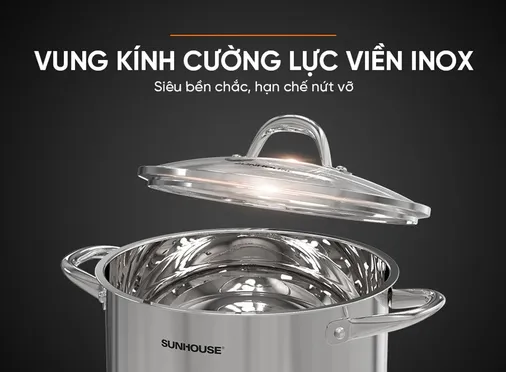 Nồi Inox 3 Đáy Sunhouse SHG301-16 7