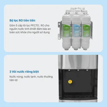 Máy Lọc Nước RO Tích Hợp Làm Nóng Lạnh Cao Cấp FujiE WPD5400C 6
