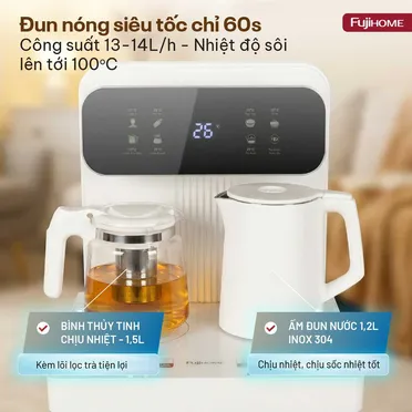 Cây Nước Nóng Lạnh Kết Hợp Bàn Pha Trà Cafe Fujihome TB237N 2