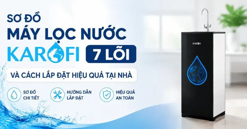 Sơ đồ máy lọc nước Karofi 7 lõi và cách lắp đặt hiệu quả tại nhà