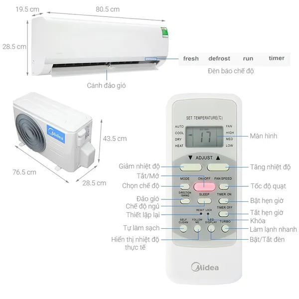 Máy lạnh Midea 1 Hp MSAFC-10CRN8