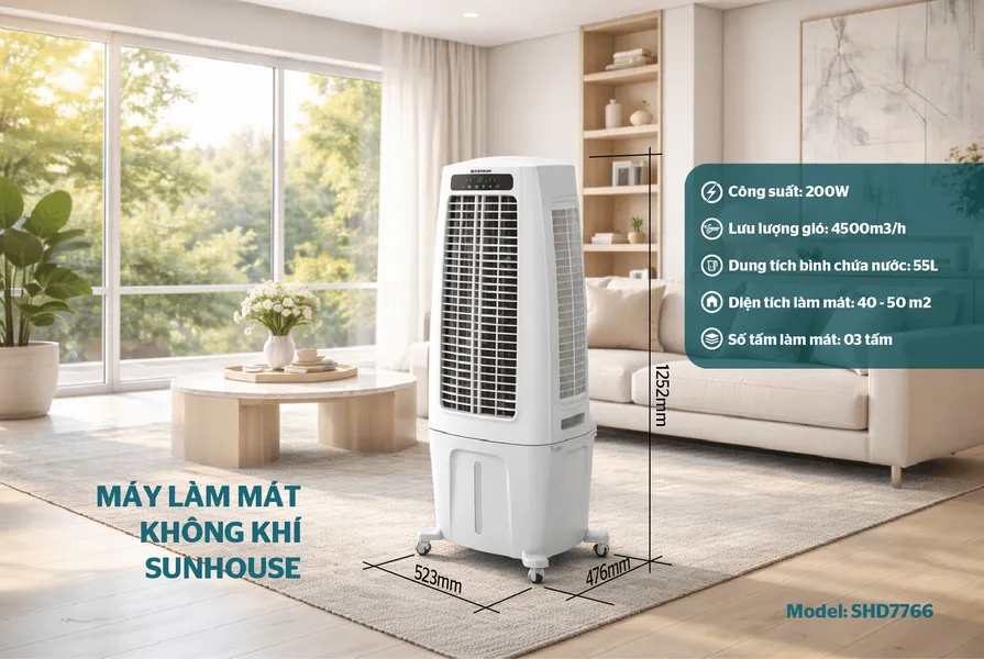 Máy Làm Mát Không Khí Sunhouse SHD7766
