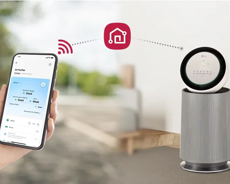 Máy Lọc Không Khí LG 360 Độ Alpha 1 Tầng Màu Vàng Be AS65GDBY0