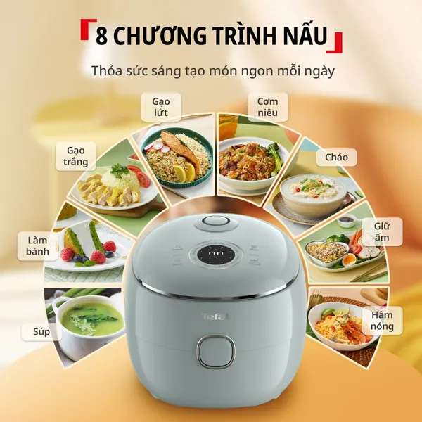 Nồi Cơm Điện Tử Mini Tefal Pop RK5354Y0