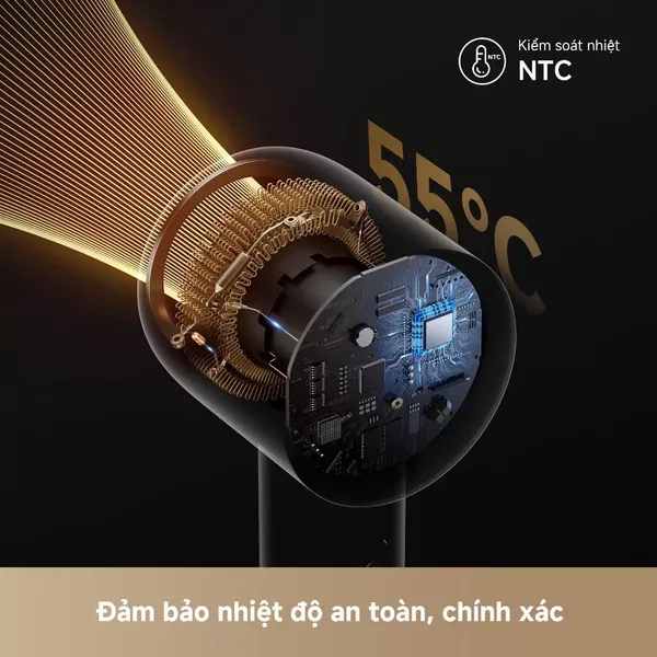 Máy Sấy Tóc Tốc Độ Cao Dreame Hair Dryer GloryUni AHG20W Màu Vàng