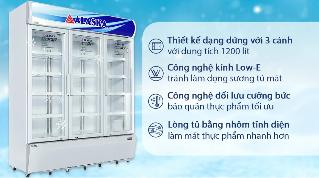 Tủ Mát Alaska 1200 Lít SL-14C3