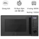 Lò Vi Sóng Có Nướng Electrolux EMG25D22BM 25 Lít