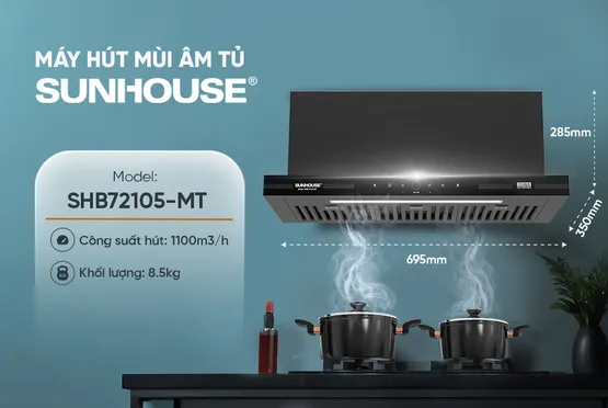 Máy Hút Mùi Âm Tủ Sunhouse SHB72105-MT 4