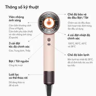 Máy Sấy Tóc Tốc Độ Cao Dyson Supersonic Nural™ HD16 - Xuất Xứ Philipines 11