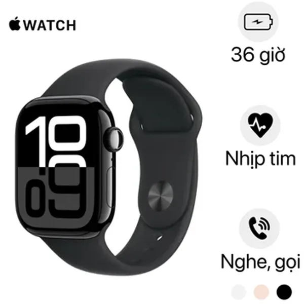 Apple Watch Series 10 46mm (GPS) Viền Nhôm Dây Cao Su M/L