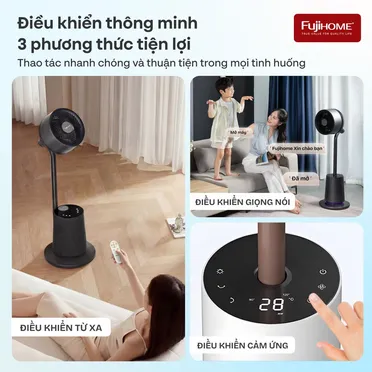 Quạt Tuần Hoàn Thông Minh, Ra Lệnh Giọng Nói Fujihome Luxury CFR01PRO-VOICE (Màu trắng) 3