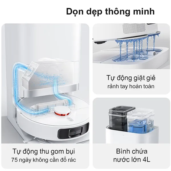 Robot Hút Bụi Lau Nhà Tự Giặt Giẻ Xiaomi X20 Plus