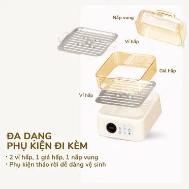 Nồi Lẩu Hấp Đa Năng Unie UE668 10 Lít 5