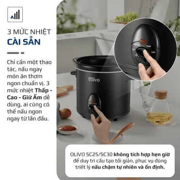 Nồi Nấu Chậm Olivo SC30 3 Lít 3