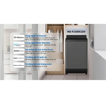 Máy Giặt Panasonic Inverter 10 Kg NA-FJ100X1DV 0