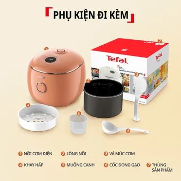 Nồi Cơm Điện Tử Mini Tefal Pop RK535TY0 3