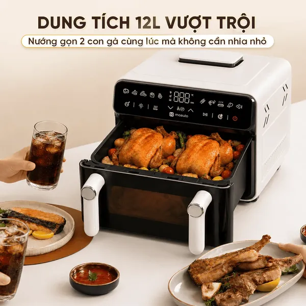 Nồi Chiên Không Dầu Masuto MSPPrimeAir 12 Lít