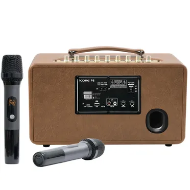 Bộ Loa Karaoke Xách Tay iCore P8 Kèm 02 Micro 3