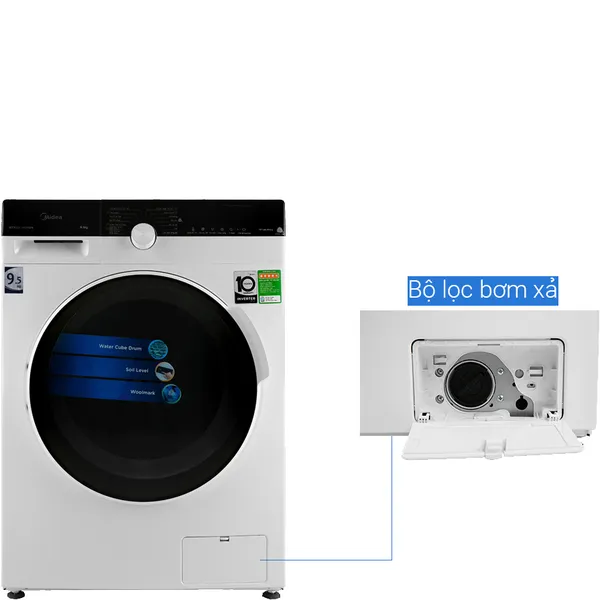 Máy Giặt Midea Inverter 9.5 Kg MFK95-1401WK