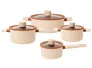 Bộ Nồi Chống Dính Ceramic Elmich Mocha EL5243MC04 Size 18,20,24, Quánh 16cm