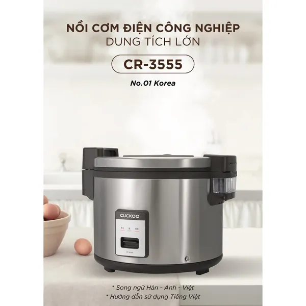 Nồi Cơm Điện Cuckoo CR-3555 Màu Đen 6.3 Lít