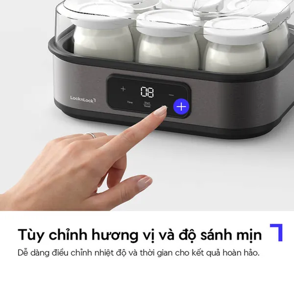 Máy Làm Sữa Chua LocknLock Digital EJY213GRY 1.08L - Màu Xám