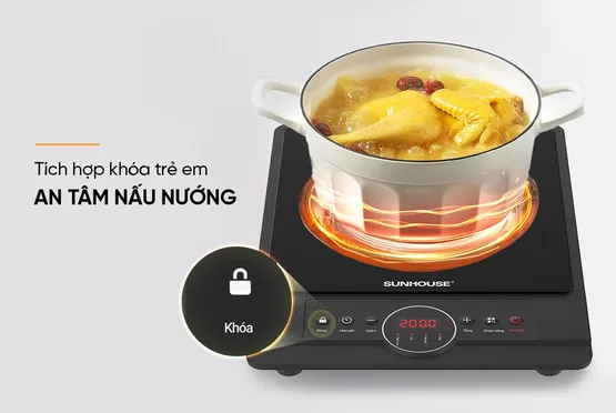 Bếp Hồng Ngoại Sunhouse SHD6012A 2000W 9