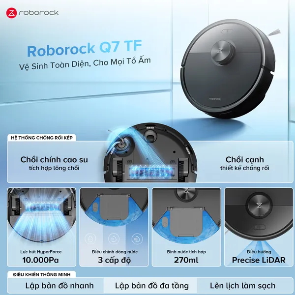 Robot Hút Bụi Lau Nhà Roborock Q7TF