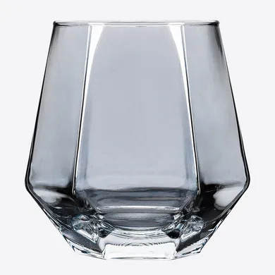 Ly Thấp Thủy Tinh Deli Hexagon Silver 310ml
