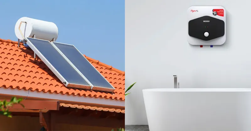 Giải đáp nên mua máy nước nóng năng lượng mặt trời hay năng lượng điện?
