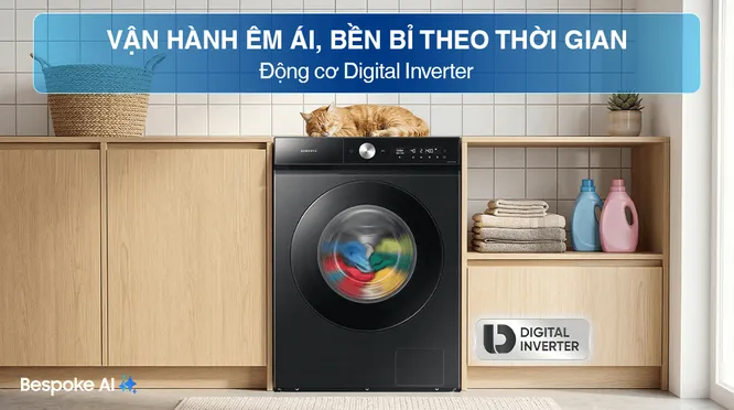 Máy Giặt Samsung Bespoke AI Inverter 14 Kg WW14BB944DGBSV