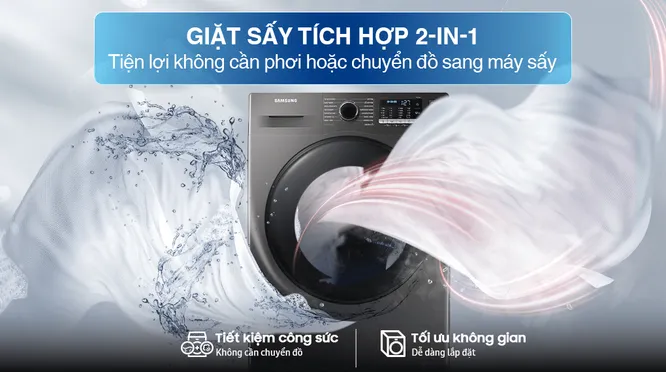 Máy Giặt Sấy Samsung Inverter 10/6 Kg WD10HG4U04BBSV