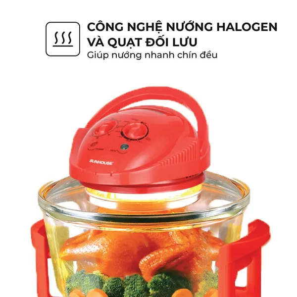 Lò nướng thủy tinh Sunhouse SH-416 12 lít