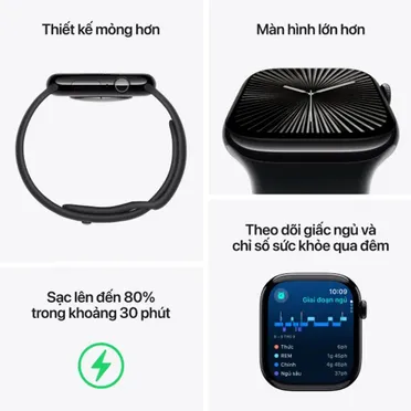 Apple Watch Series 10 46mm (GPS) Viền Nhôm Dây Cao Su M/L 1