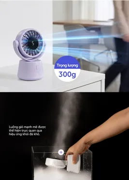 Quạt Để Bàn LocknLock ENF336IVY 3600mAh - Màu Ngà 12