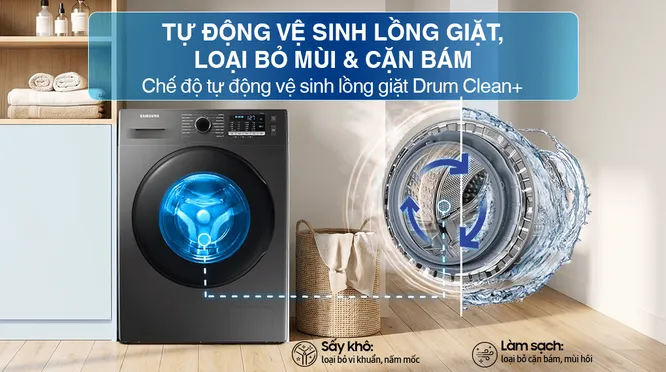 Máy Giặt Sấy Samsung Inverter 10/6 Kg WD10HG4U04BBSV