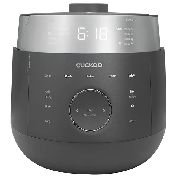 Nồi Cơm Điện Tử Áp Suất Cao Tần Cuckoo CRP-LHBR1000F/GRGRCRCKV 1.8 Lít - Hàn Quốc