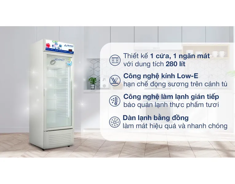 Tủ Mát Hòa Phát 280 Lít HSR D6280