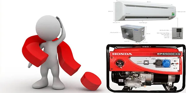 NÊN hay KHÔNG NÊN dùng máy phát điện chạy máy lạnh khi mất điện?