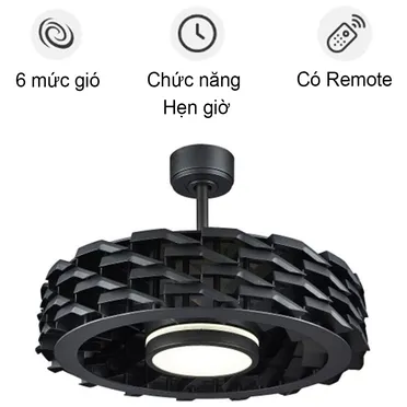 Quạt trần BENNY Firenze BF-C73BLSC, màu cà phê