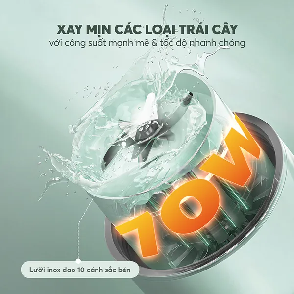 Máy Xay Sinh Tố Cầm Tay Elmich BLE9184