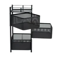 Kệ Xoay Vuông Kim Loại ECORS03B 3 Tầng