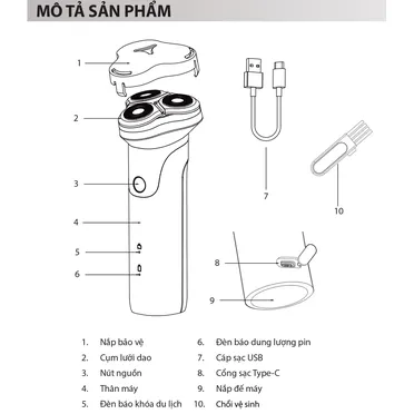 Máy Cạo Râu Simplehome QS-6001 3