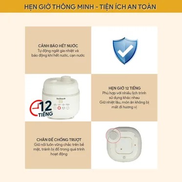 Nồi Nấu Chậm Cho Bé Ăn Dặm BlueStone SCB-6119 7
