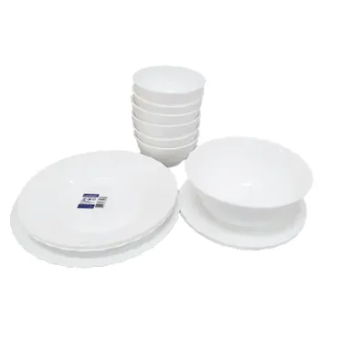 Bộ Bàn Ăn Thủy Tinh Trianon Trắng 12 món