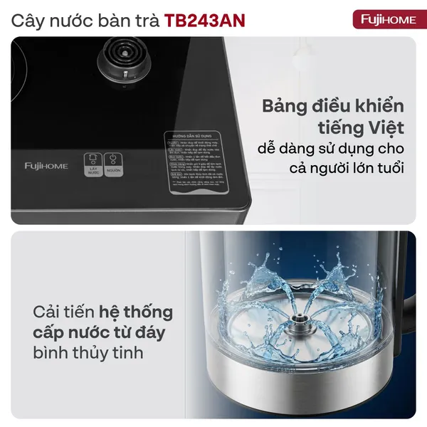 Cây Nước Nóng Lạnh Kết Hợp Bàn Pha Trà, Cafe Fujihome TB243AN
