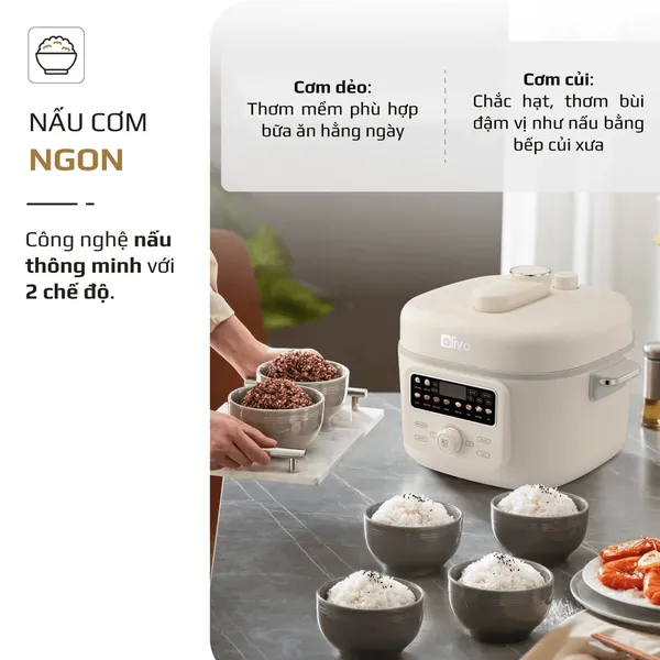 Nồi Áp Suất Điện Đa Năng Olivo PC40 4 Lít