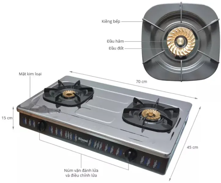 Bếp gas đôi Rinnai RV-377(S)N