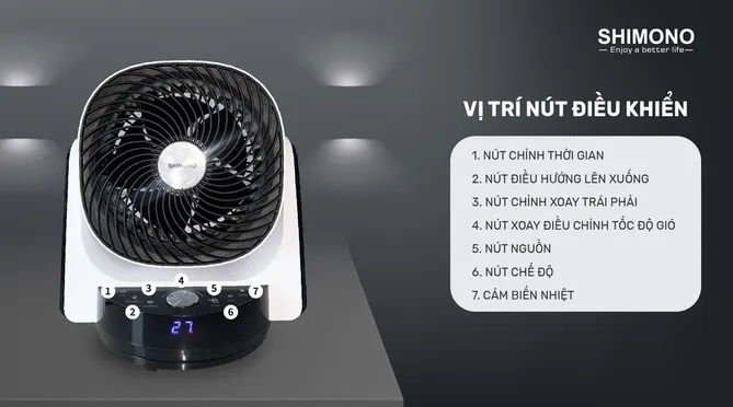 Quạt Tuần Hoàn Shimono SH-9028 6